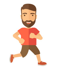 Confident athlete getting ready for a race.