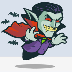 Dracula flying cartoon