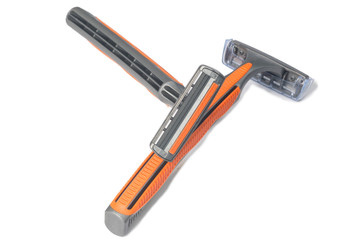 shaving razor on a white background
