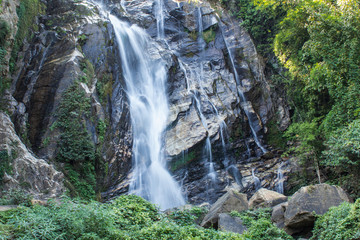 Fototapeta na wymiar Mae Tia waterfall, Ob Lung national park in Chiangmai Thailand