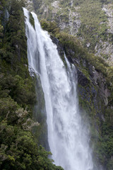 Fototapeta na wymiar Stirling Falls , Milford Sound, Fiordland, South Island of New Zealand