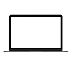 mock up personal laptop computer on white background vector design