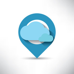 Icon Weather Cloud Vector