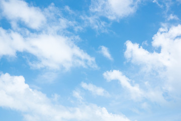 fluffy cloud in blue sky
