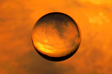 夕焼けを閉じ込めて