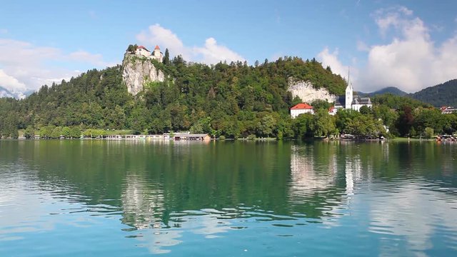 Famous castle on the Bled lake, Slovenia