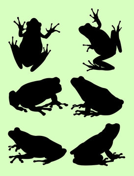 frogs silhouette