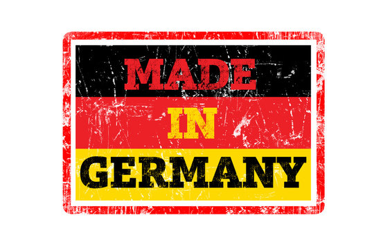 Made in Germany, Flag Stamp.