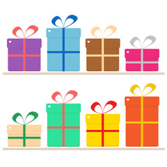 Gift box set vector