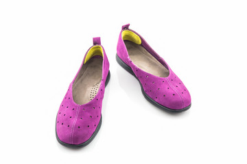 Purple sneakers. Canvas Shoe.