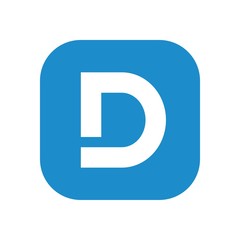 D letter initial logo design