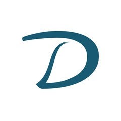 D letter initial logo design