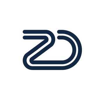 ZD letter initial logo design