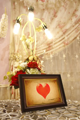 old heart picture frame for love, included clipping path