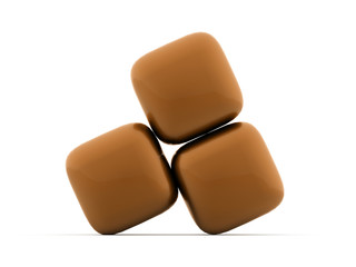 Cubes icon concept rendered on white background