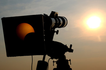 Camera view solar eclipse