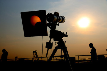 Camera view solar eclipse