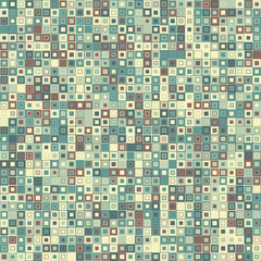 Vector abstract background. Consists of geometric elements. The elements have a square shape and different color. Vintage mosaic background. Useful as design element.