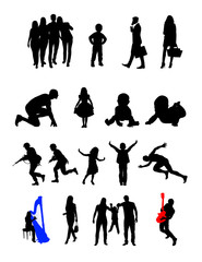 people activity silhouette