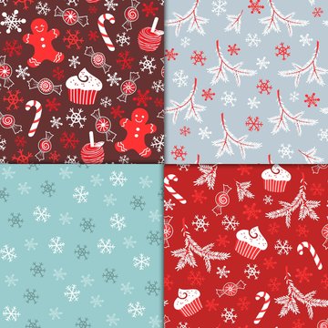 Set of holiday backgrounds.