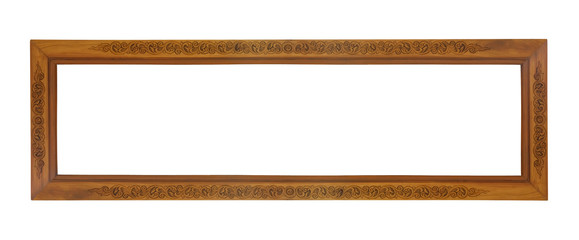 wide screen retro and vintage carve old wood frame