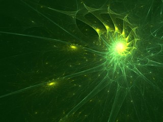 Green Galaxy - Abstract Futuristic Background