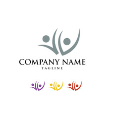 Young Youth Children Logo Icon Vector