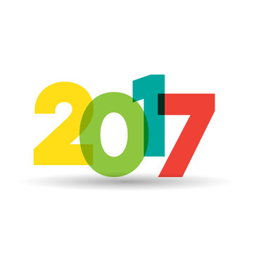 2017 colorful theme, card template, illustration. - editable vector