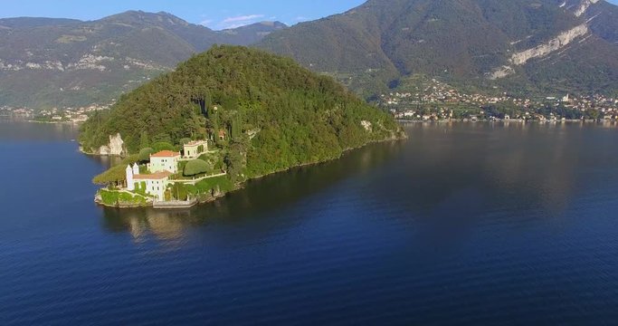 
Aerial 4k - Villa del Balbianello (1787) - Lavedo - Lenno - Lago di Como (IT) - Vista Aerea panoramica 
