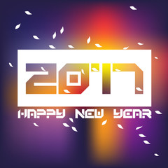 Text design for new year 2017