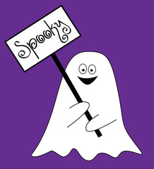 Spooky Sign Ghost