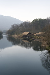 Obraz premium Lakeside Cottages