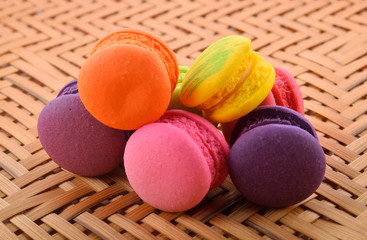 A pile of colorful Macaroon