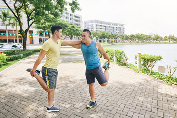 Working out with friend