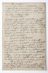 Handwritten text. Vintage paper background texture