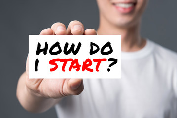 HOW DO I START? message on the card