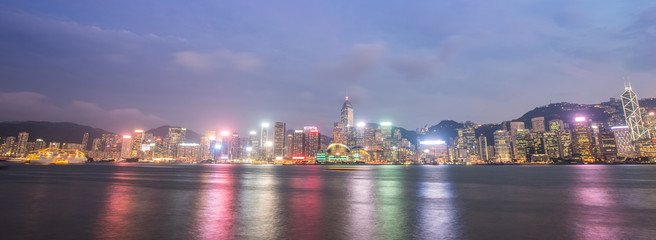 Fototapeta na wymiar Hong Kong city, view from Victoria Harbour