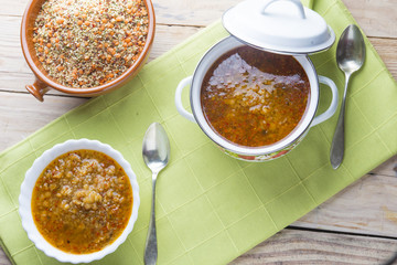 Soup of quinoa