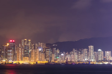 Hong Kong city, view from Victoria Harbour