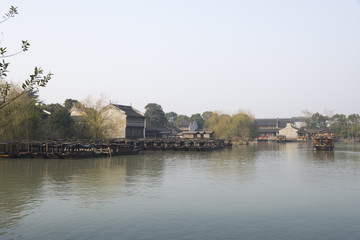 Fototapeta premium Jiangnan Water Village Scenery