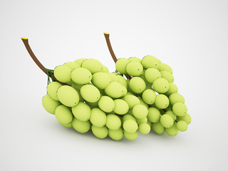 Green grapes rendered