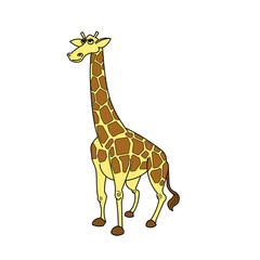 Obraz premium Giraffe african savannah animal cartoon vector