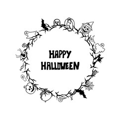 Happy halloween vintage card templates.