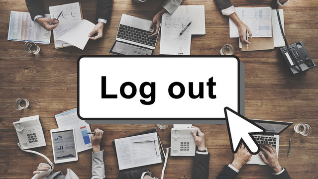 Log Out Online Technology Modern Interface Concept