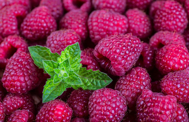 raspberries in a bowl on a wooden background