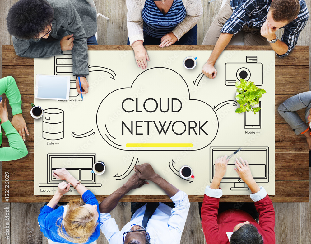 Aufkleber technology connection online networking medias conpt