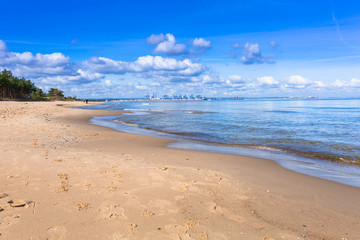 Fototapeta na wymiar Beautiful beach at Baltic Sea in Poland