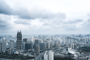 Fototapeta na wymiar cityscape and skyline of shanghai