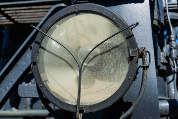 Electrical headlight of a steam train