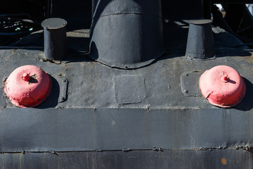Details of an old steam locomotive